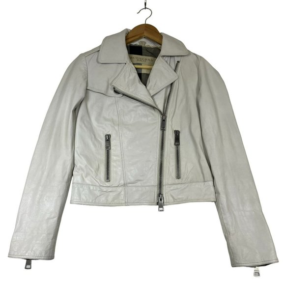 Burberry | Jackets & Coats | Burberry Brit Calf Leather Asymmetric ...